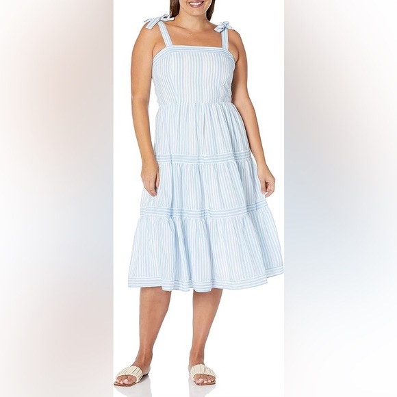 NWT City Chic Blue and White Striped Dress - Picture 3 of 5